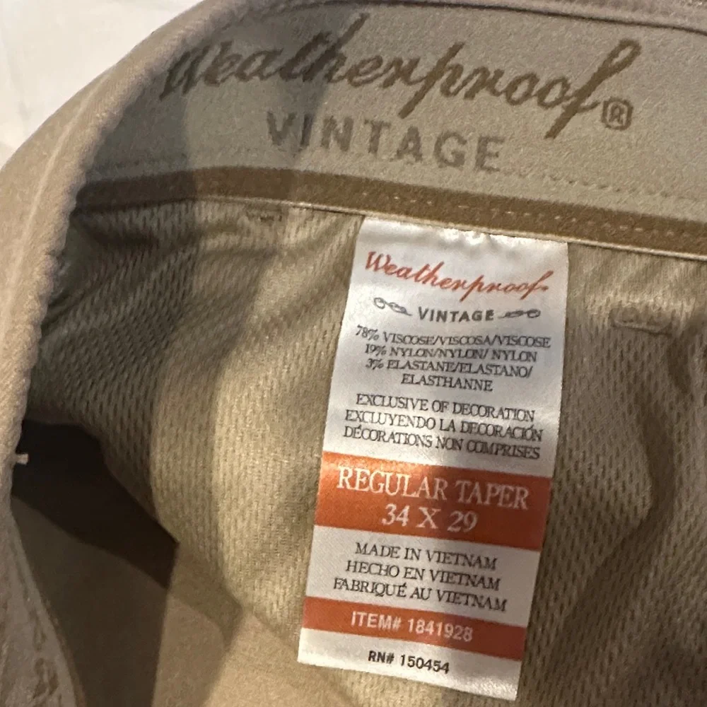 Weatherproof Men's Khaki Chinos 34/29 - Picture 3 of 7